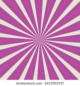Pink background with rays Geometric abstract design. Risograph effect. Simply ray decoration Vector illustration