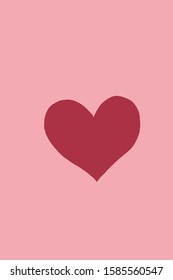 Pink background and red heart shape