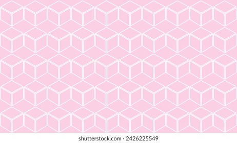 Rosa Hintergrund mit Rhombus und Würfeln