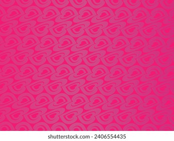 Pink background with romantic concept. Valentine's day celebration. Vector illustration. Flat pink heart with frame on geometric background. Love greeting card sale banner.
