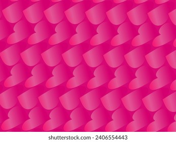 Pink background with romantic concept. Valentine's day celebration. Vector illustration. Flat pink heart with frame on geometric background. Love greeting card sale banner.