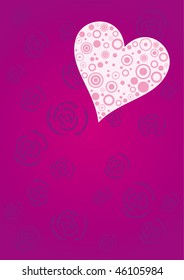 pink background with roses