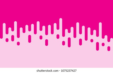 Pink background with rounded lines in flat design. Vector illustration. Abstract geometric background