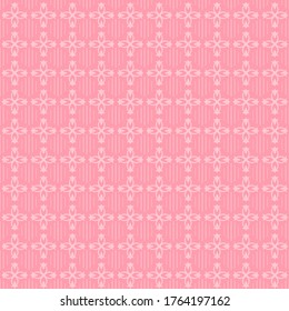 Pink background with seamless ornament. Vector image