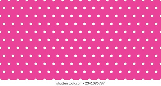 Fondo rosa con un patrón sin fisuras de puntos polka. Ilustración del vector
