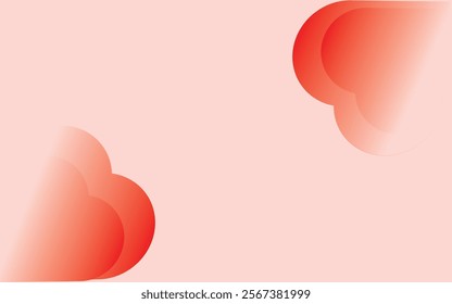 pink background in the shape of love