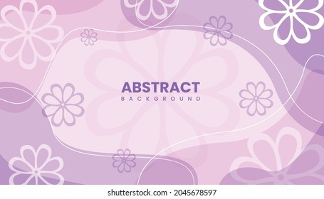 Pink background with a simple and attractive flower theme.