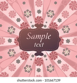 pink background with space for text. background of the flowers and leaves