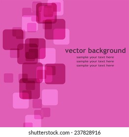Pink background with squares