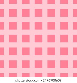 Pink background of squares and intersecting stripes. Checkered striped seamless repeat pattern with pink shades.