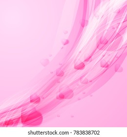 Pink background for St. Valentine's Day with hearts.
