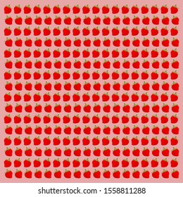 Pink background with strawberry. Vector illustration design with vegetables for template.