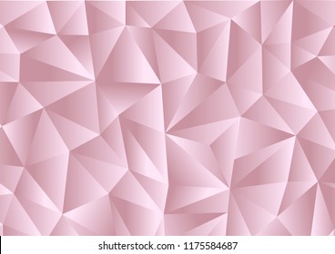 Pink background in style Low Poly, geometric pattern. Vector illustration