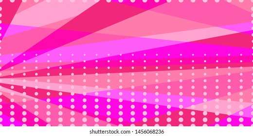 Pink background in style pop art. Abstract creative concept vector comic. Template with clouds beams.Desing poster,web,invitation,banner,postcard.Rays of a searchlight of light.