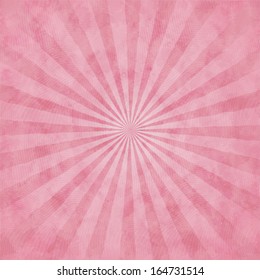 Pink background with sun rays painted in watercolor