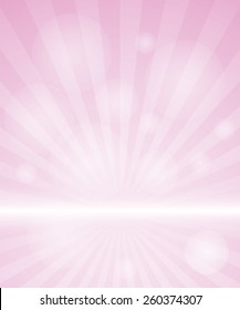 Pink Background With Sunburst. Vector Illustration