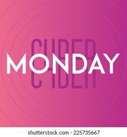 a pink background with text for cyber monday