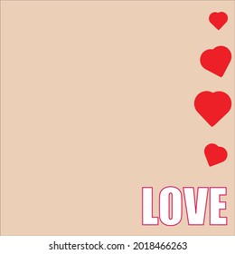 Pink background with text written on it and a red heart.