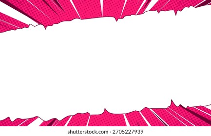 rosafarbenes Hintergrund-Miniaturbild-Video im Pop-Art-Comic-Stil