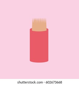 pink background with Toothpicks icon vector isolated in a clean box illustration flat design. use after eating 