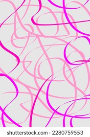 pink background Use lines to create images. continuation in graphics

