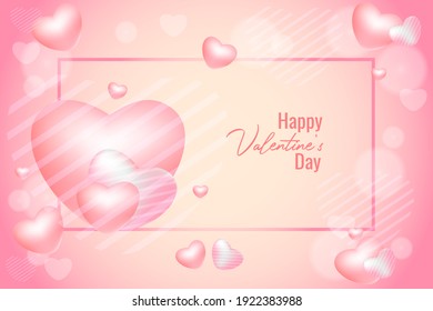 pink background valentine's day design