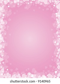 pink background for valentines day, vector illustration