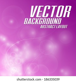 Pink background. Vector abstract shapes on the pink background.