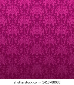 Pink background, wallpaper pattern in vintage style, retro background, modern texture, vector illustration