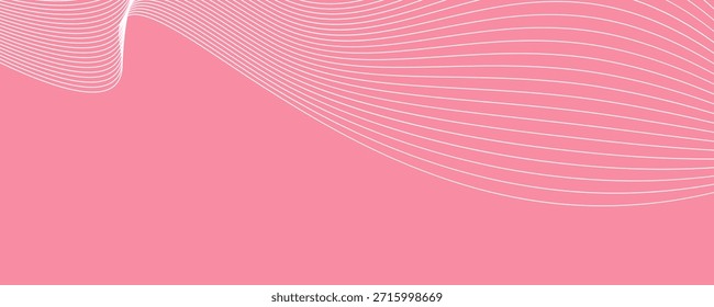 Ilustración vectorial de onda de fondo rosa