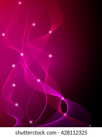 pink background with wavy lines