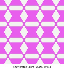 Pink background and white gometric shapes. Vector.