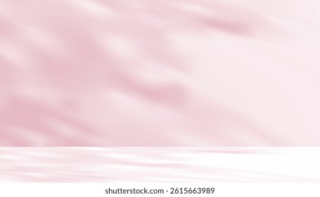 Pink Background,Blur gradient light, shadow on wall studio background for product display,Pastel Pink Backdrop for Winter banner,Vector 3D podium stand for spa,cosmetic