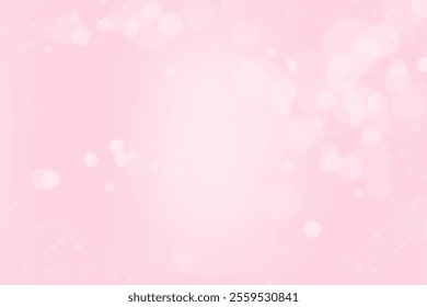 Pink Background,Bokeh blurred light with sparkles stars for Valentine card,Vector Pink pastel gradient abstract double exposure twinkle light for Mother Day Card,Women Day , Sweet Birthday backdrop