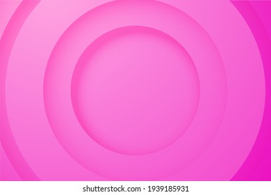 pink backgrounds. Abstract 3d circle papercut layer background.