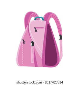 pink backpack supply isolated icon