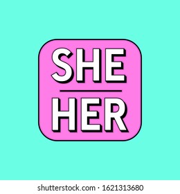 PINK BADGE WITH TEXT, SLOGAN PRINT VECTOR