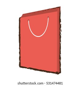 pink bag gift papper handle sketch vector illustration eps 10
