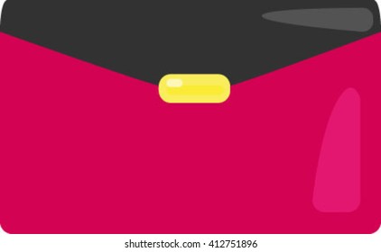 pink bag, vector illustration