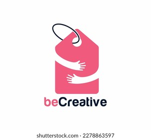 Pink bag with a pink bag and the words be creative
