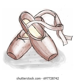 Featured image of post How To Draw Pointe Shoes Step By Step You quickly discovered that pointe shoes are pretty much useless without the ribbons and elastics attached