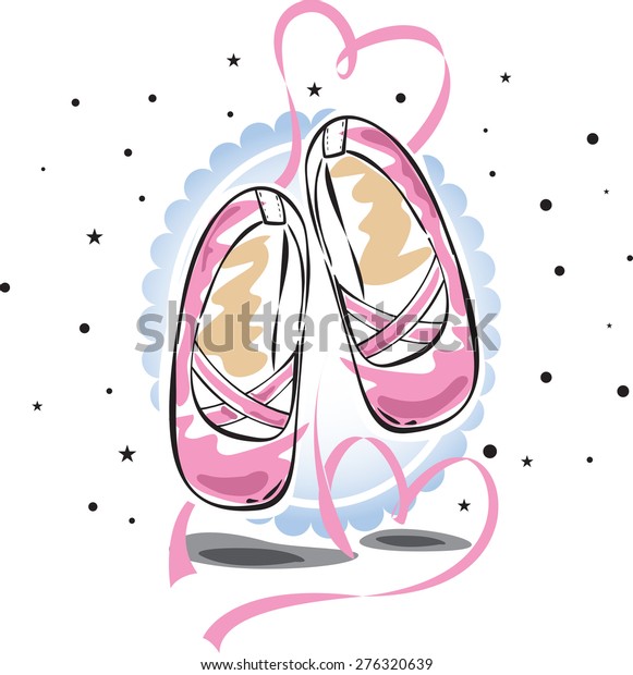 Pink Ballet Shoes Vector Stock Vector Royalty Free 276320639 