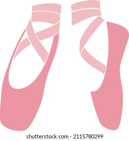 Pink Ballet Shoes Vector Illustration