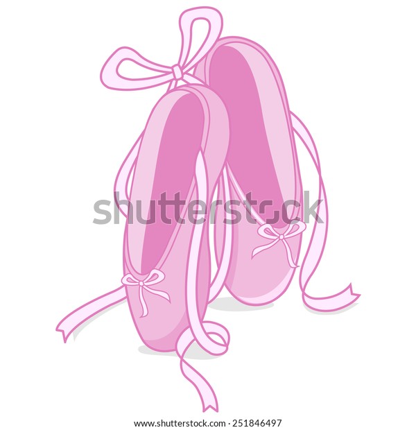 Pink Ballet Shoes Vector Illustration Stock Vector (Royalty Free ...