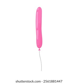 Pink balloon floating in a bright space during a festive celebration