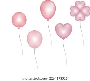 textura brillante en globo rosa, elemento decorativo para el día de la madre, el día de San Valentín y bodas