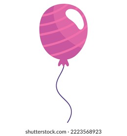 pink balloon helium floating icon