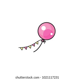 pink balloon icon