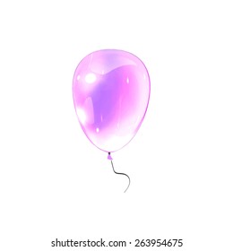 pink balloon on a white background vector