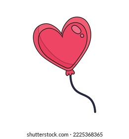 pink balloon valentine vector icon illustration 